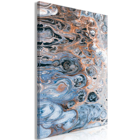 Wandbild - Sienna Blue Marble (1 Part) Vertical