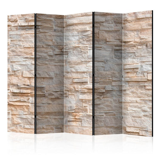 5-teiliges Paravent - Stony Gracefulness II [Room Dividers] 225x172 cm