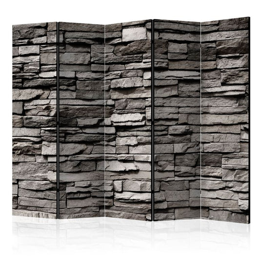 5-teiliges Paravent - Stony Facade II [Room Dividers] 225x172 cm