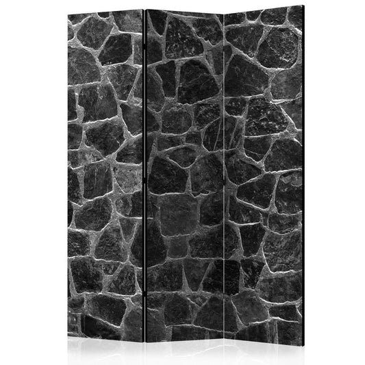 3-teiliges Paravent - Black Stones [Room Dividers] 135x172 cm