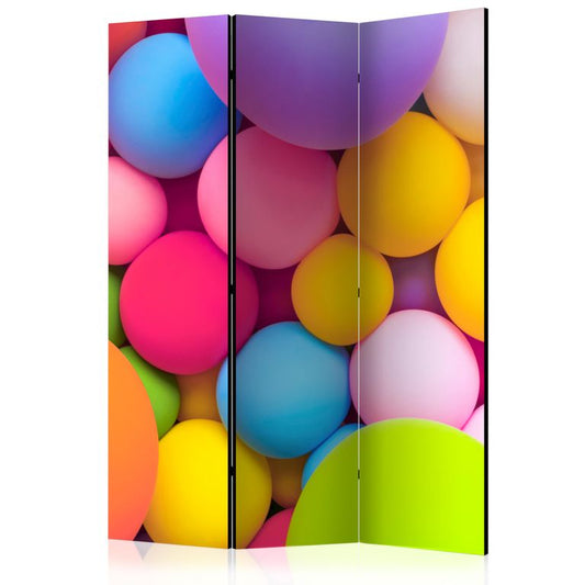 3-teiliges Paravent - Colourful Balls [Room Dividers]