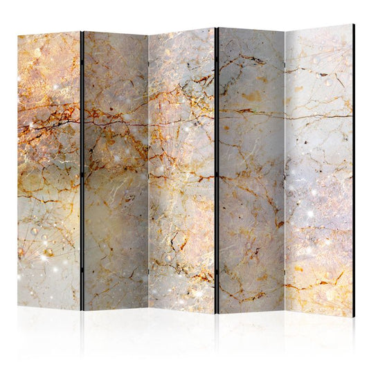 5-teiliges Paravent - Enchanted in Marble II [Room Dividers] 225x172 cm