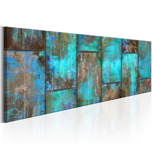 Wandbild - Metal Mosaic: Blue