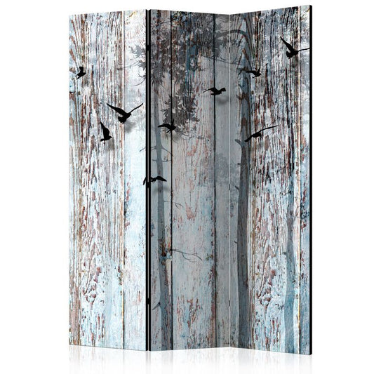 3-teiliges Paravent - Rustic Boards [Room Dividers] 135x172 cm