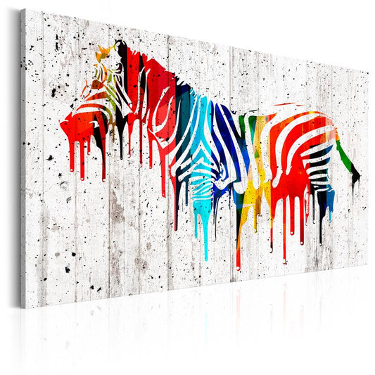 Wandbild - Das bunte Zebra