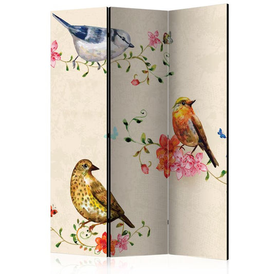 3-teiliges Paravent - Bird Song [Room Dividers] 135x172 cm