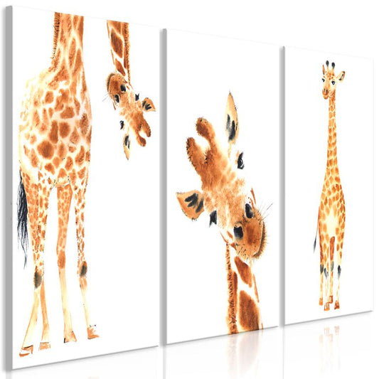 Wandbild - Funny Giraffes (3 Parts)