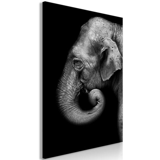 Wandbild - Portrait of Elephant (1 Part) Vertical