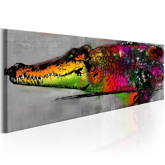 Wandbild - Colourful Alligator