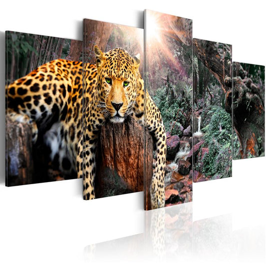 Wandbild - Leopard Relaxation