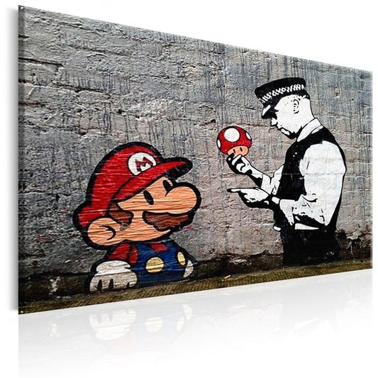 Wandbild - Mario and Cop by Banksy