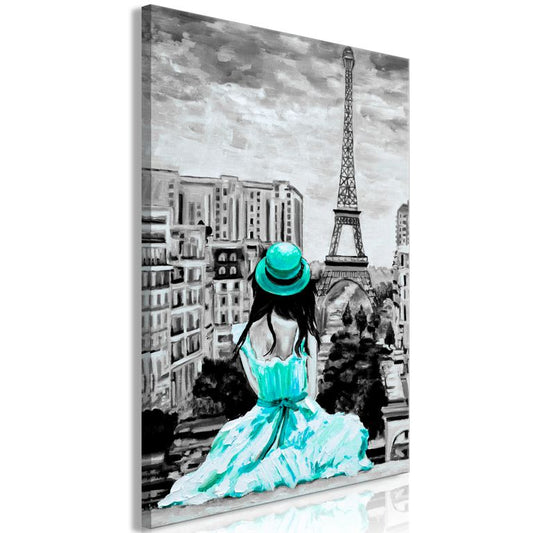 Wandbild - Paris Colour (1 Part) Vertical Green