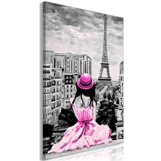 Wandbild - Paris Colour (1 Part) Vertical Pink