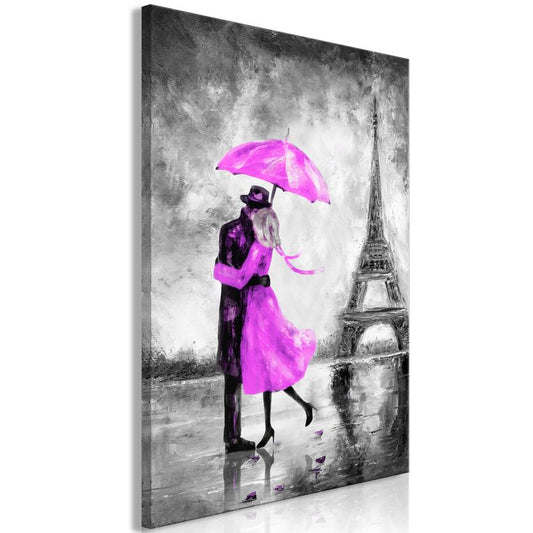 Wandbild - Paris Fog (1 Part) Vertical Pink