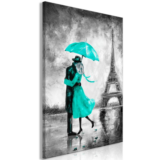 Wandbild - Paris Fog (1 Part) Vertical Green