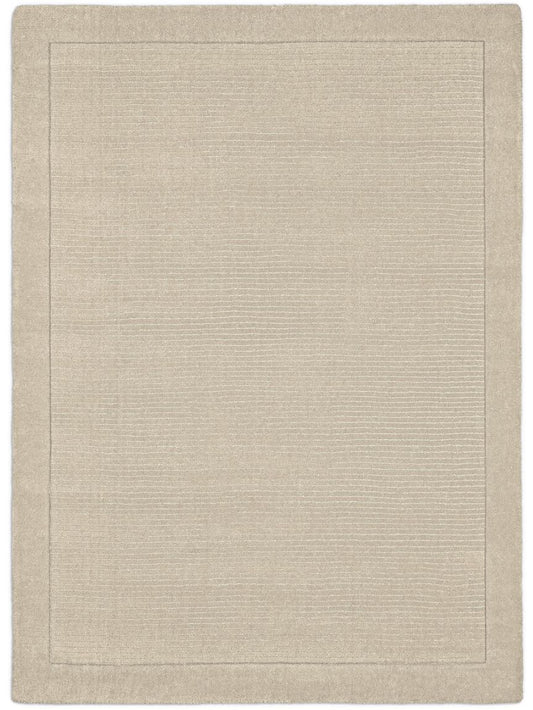 Wollteppich Uni Beige