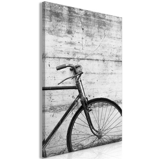 Wandbild - Bicycle And Concrete (1 Part) Vertical