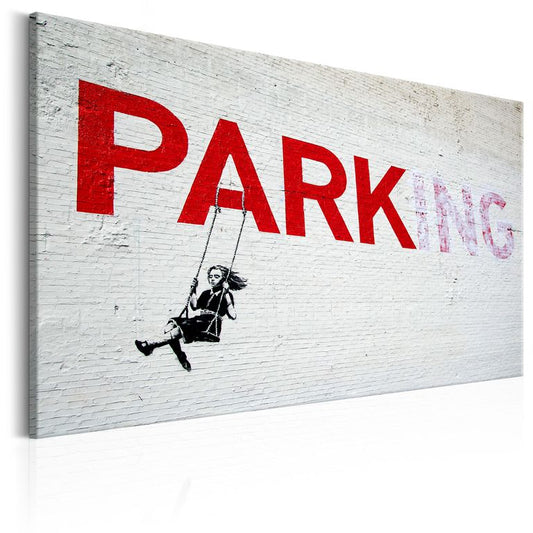 Wandbild - Parking Girl Swing by Banksy