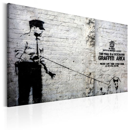 Wandbild - Graffiti Area (Police and a Dog) by Banksy