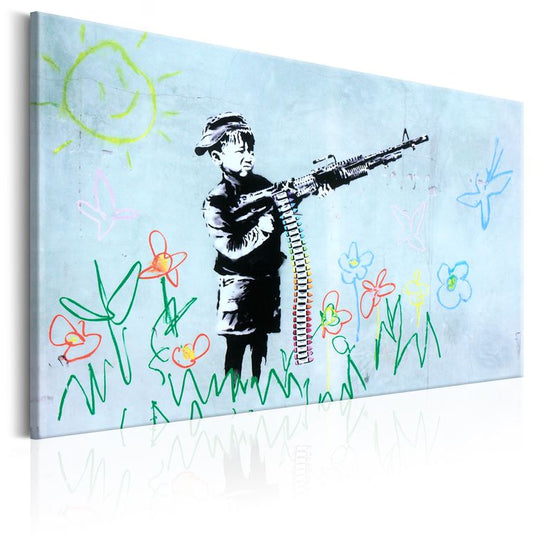 Wandbild - Boy with Gun by Banksy