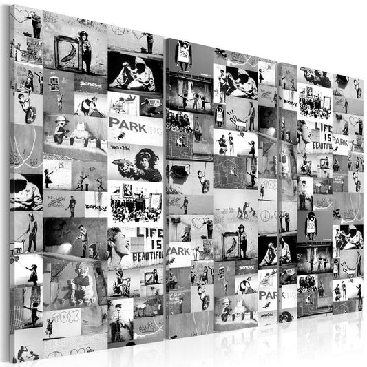 Wandbild - Banksy: Graffiti Collage III