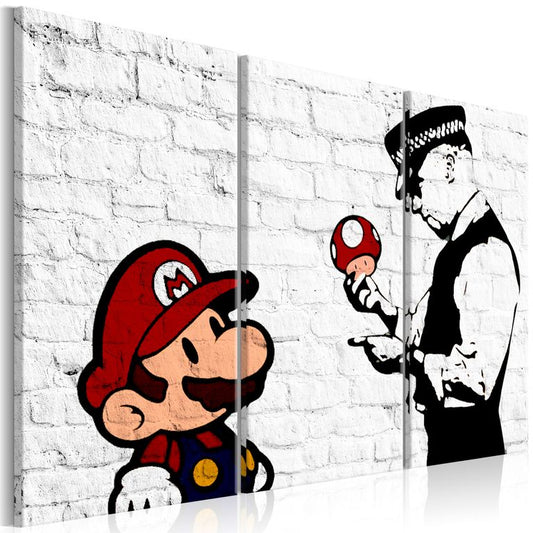 Wandbild - Mario Bros (Banksy)