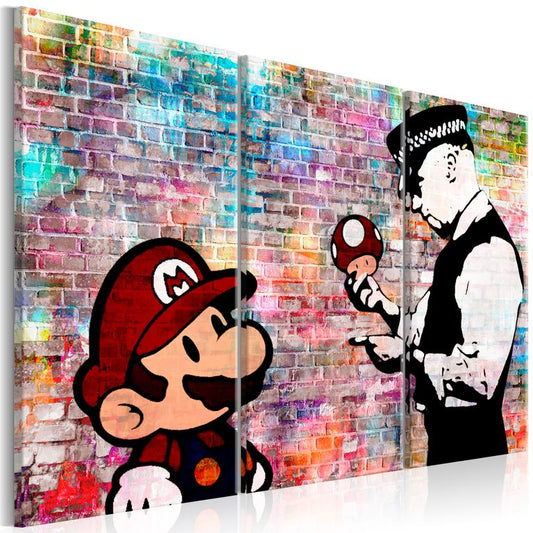 Wandbild - Rainbow Brick (Banksy)