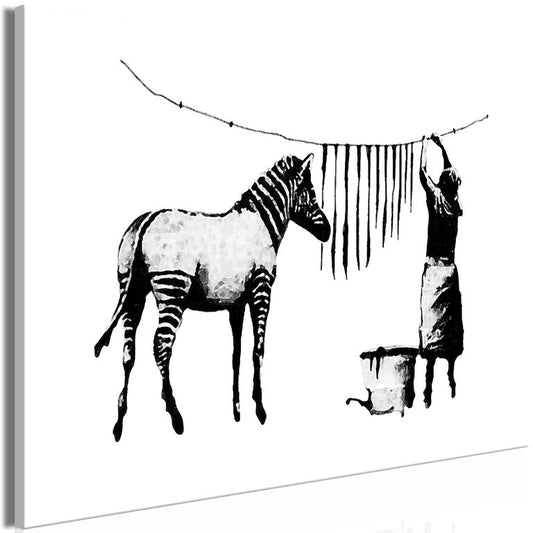 Wandbild - Banksy: Washing Zebra (1 Part) Wide