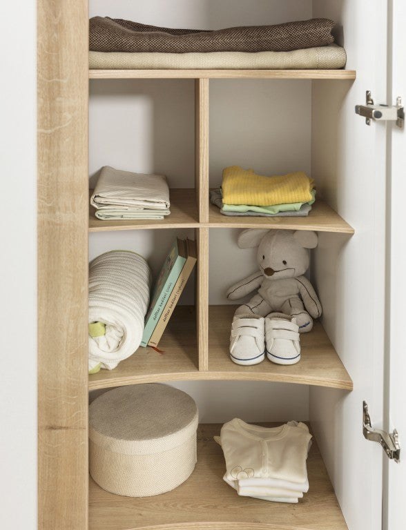 Cilek NATURA BABY Kleiderschrank Schrank Kinderzimmer Weiß/Natur - Froschkönig24