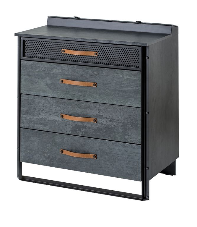 Cilek DARK METAL Kommode Sideboard Anrichte Kinderkommode Grau / Schwarz - Froschkönig24