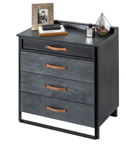 Cilek DARK METAL Kommode Sideboard Anrichte Kinderkommode Grau / Schwarz - Froschkönig24