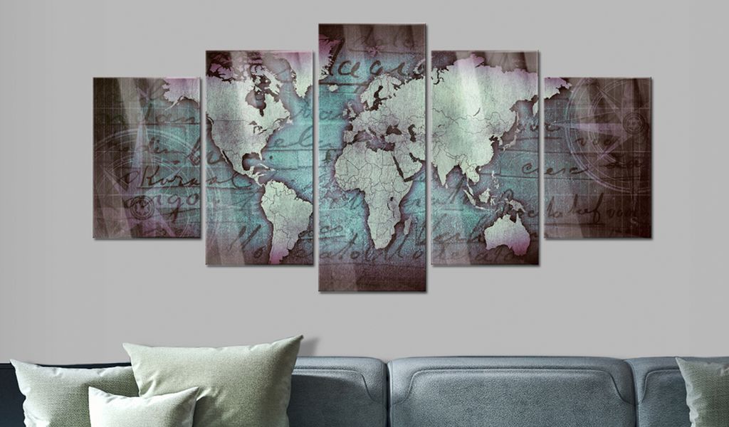 Acrylglasbild - Acrylic prints – Bronze map II