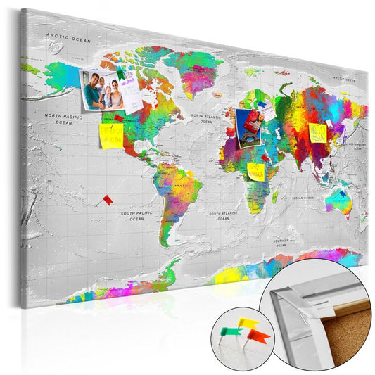 Korkbild - Maps: Colourful Finesse [Cork Map]