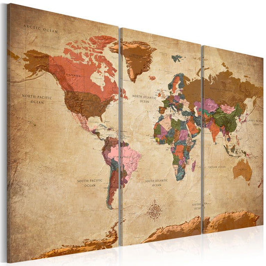 Wandbild - Maps: Brown Elegance