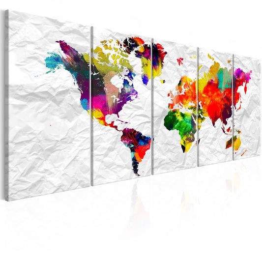 Wandbild - World on Paper