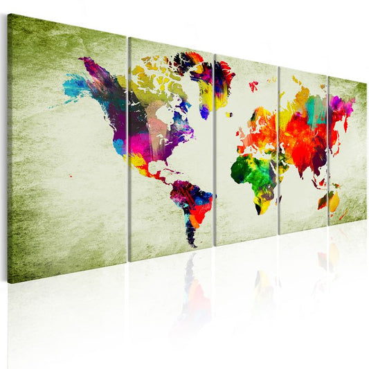 Wandbild - Colourful Continents