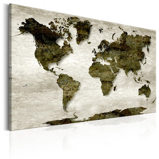 Wandbild - World Map: Green Planet 60x40 cm