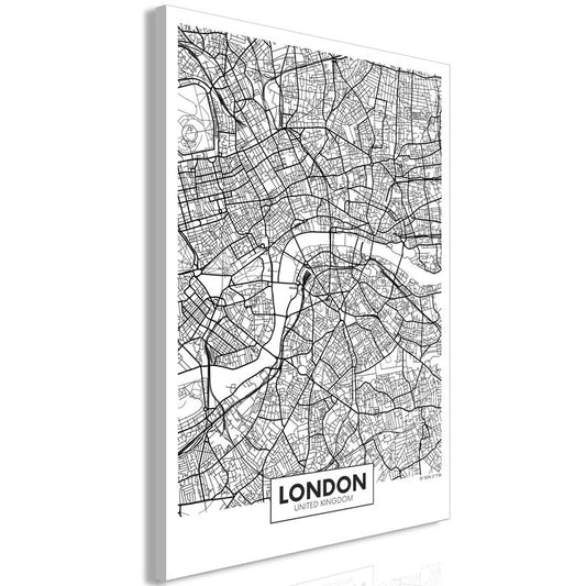 Wandbild - Map of London (1 Part) Vertical