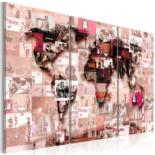 Wandbild - Banksy Graffiti Collage