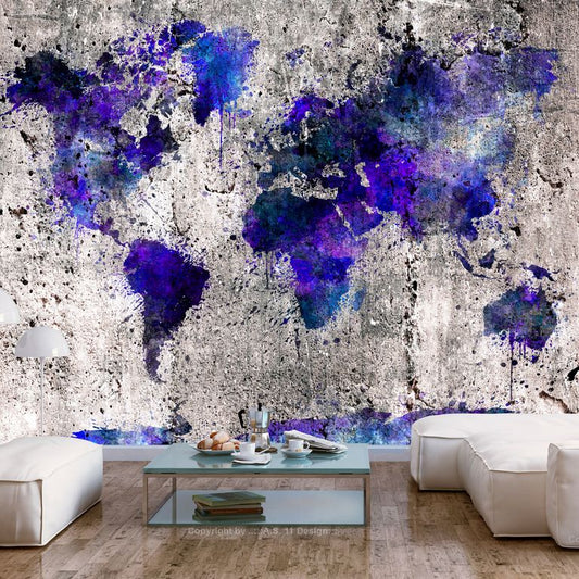 Fototapete - World Map: Ink Blots