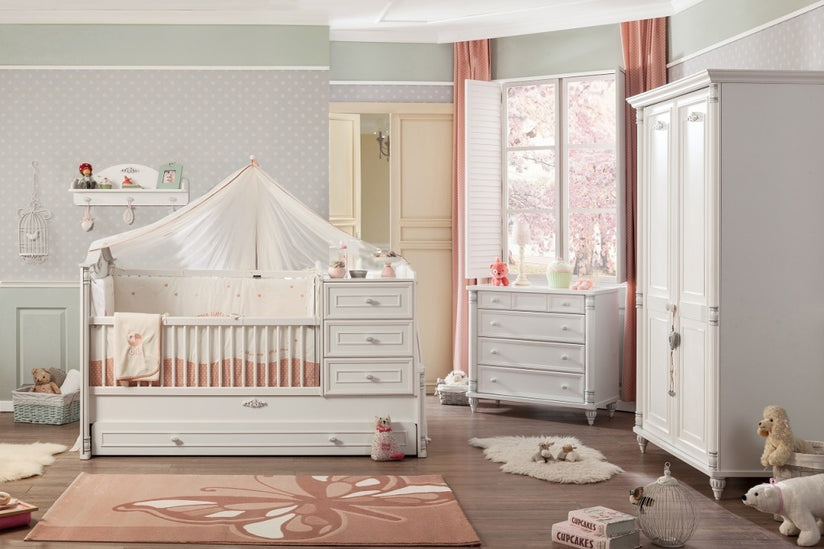 Cilek ROMANTIC BABY Babybett Bett Kinderbett Kinderzimmer Weiß - Froschkönig24