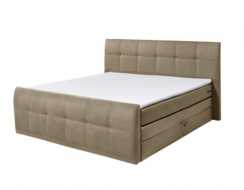 SACRAMENTO B Boxspringbett 180x200cm Bett Komfortbett Doppelbett Ehebett Sand - Froschkönig24