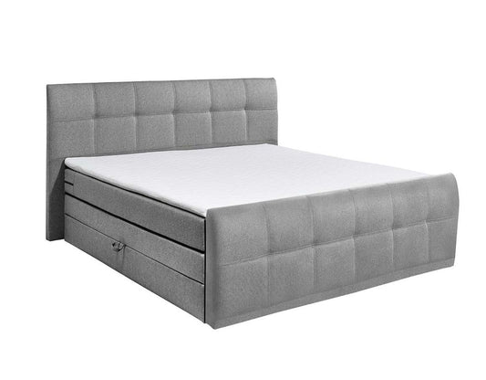 SACRAMENTO B Boxspringbett 180x200cm Bett Komfortbett Doppelbett Ehebett Grau - Froschkönig24