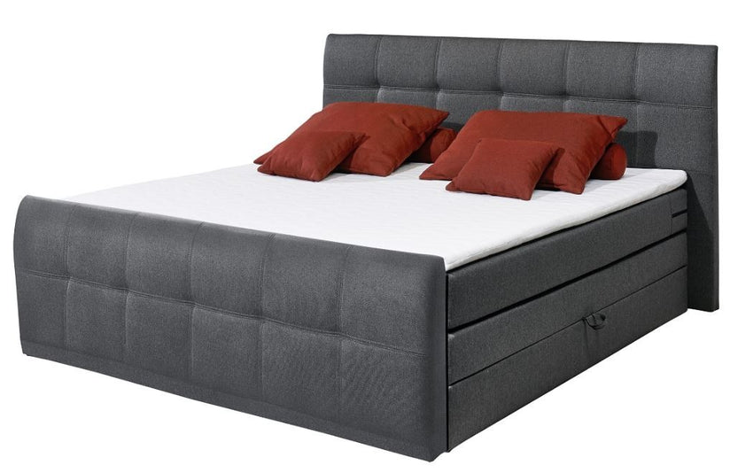 SACRAMENTO B Boxspringbett 180x200cm Bett Komfortbett Doppelbett Ehebett Anthrazit - Froschkönig24