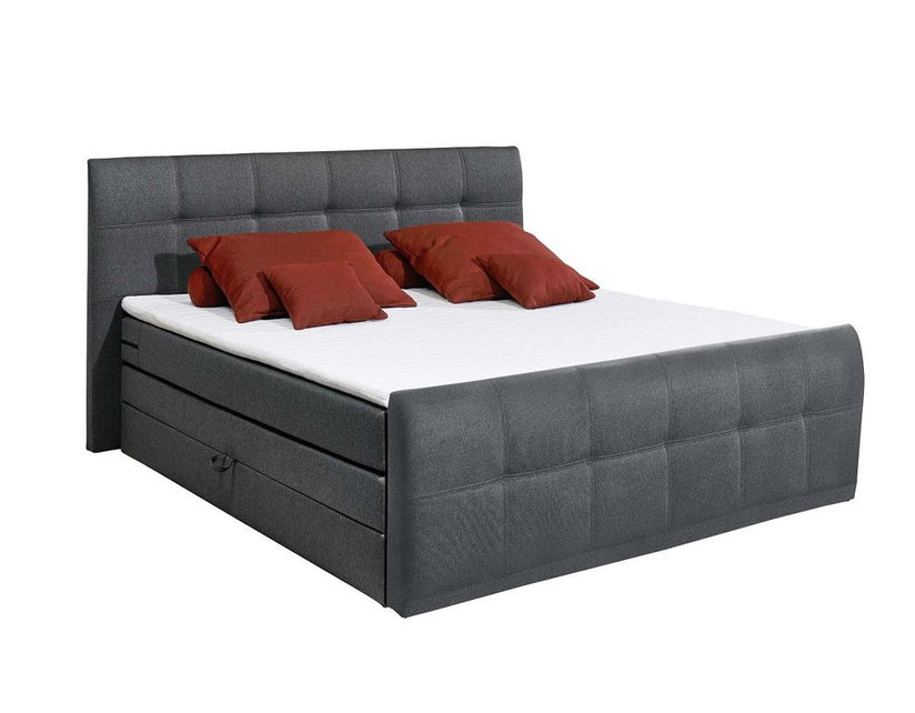 SACRAMENTO B Boxspringbett 180x200cm Bett Komfortbett Doppelbett Ehebett Anthrazit - Froschkönig24