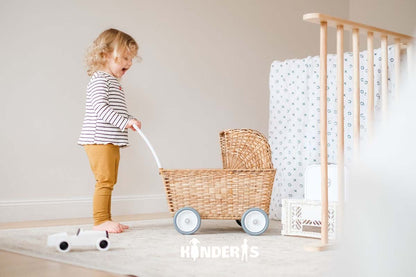 Indoor Kletterdreieck / Spielplatz mit doppelseitiger Rutsche aus Holz 80 cm