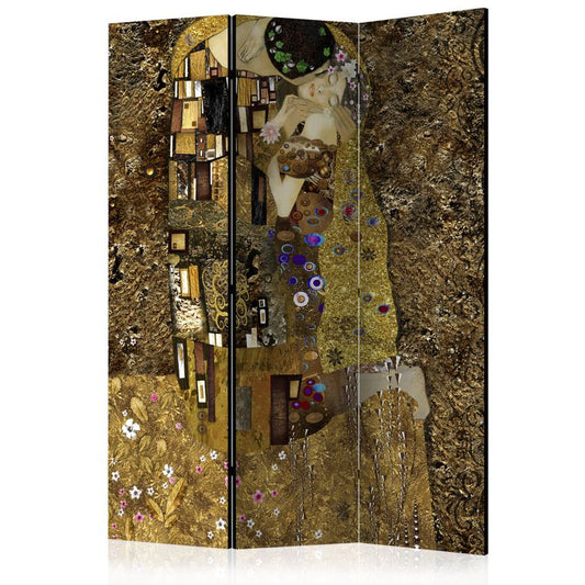 3-teiliges Paravent - Golden Kiss [Room Dividers] 135x172 cm