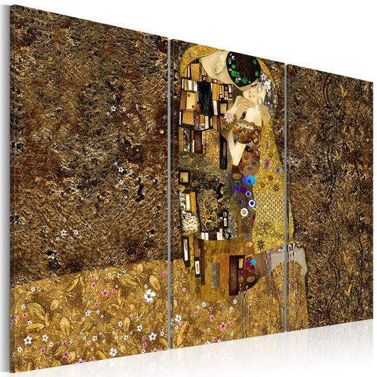 Wandbild - Klimt Inspiration - Der Kuss