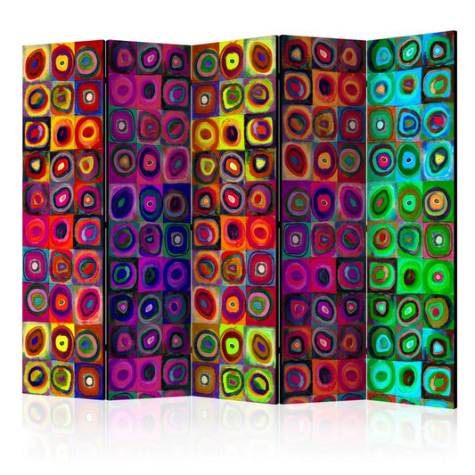 5-teiliges Paravent - Colorful Abstract Art II [Room Dividers] 225x172 cm