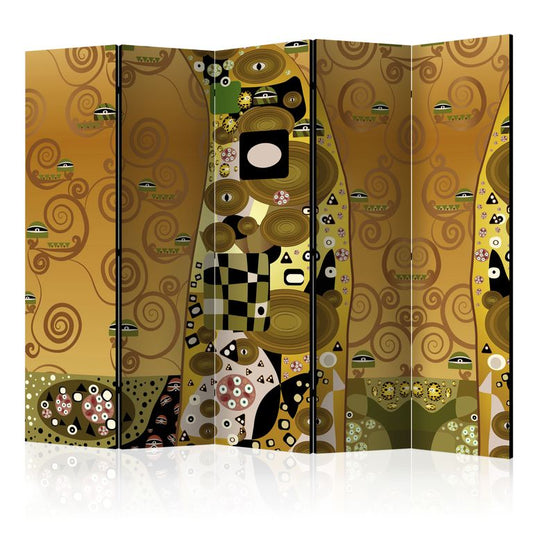 5-teiliges Paravent - Artistic Geometry II [Room Dividers] 225x172 cm